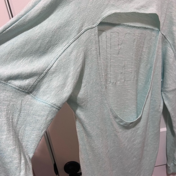 PINK Cut Out Raw Hem Tunic Pullover - Women’s Top - Picture 3 of 5